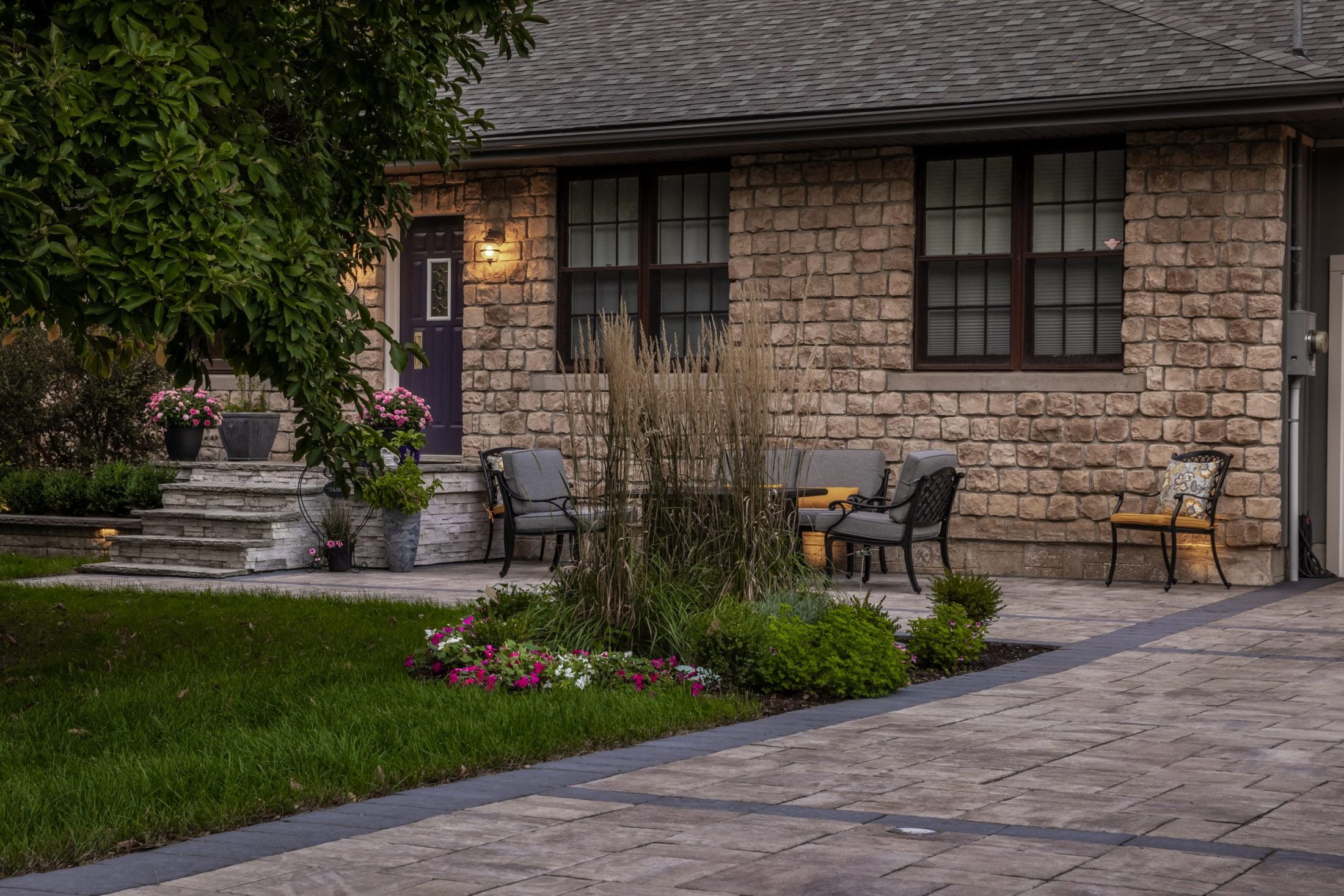 Front Entry landscaping project in Hamilton Ontario