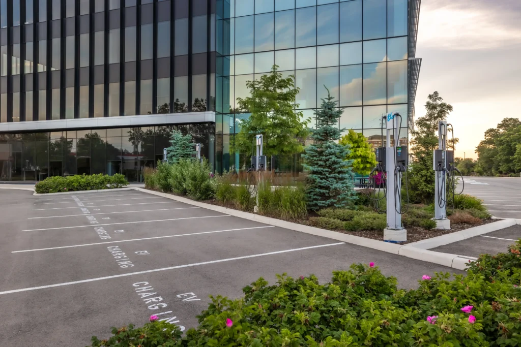 Creative Concepts Commercial Landscaping in Oakville Ontario  and parking lot sweeping