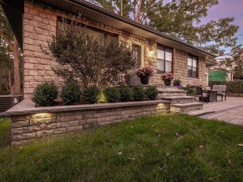 Front Entry landscaping project in Hamilton Ontario