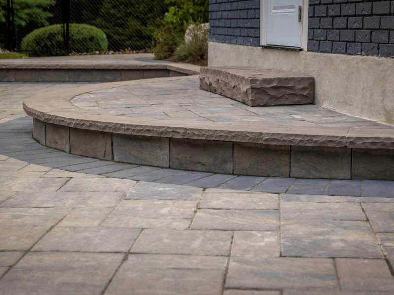 Back yard landscaping project in Brantford Ontario