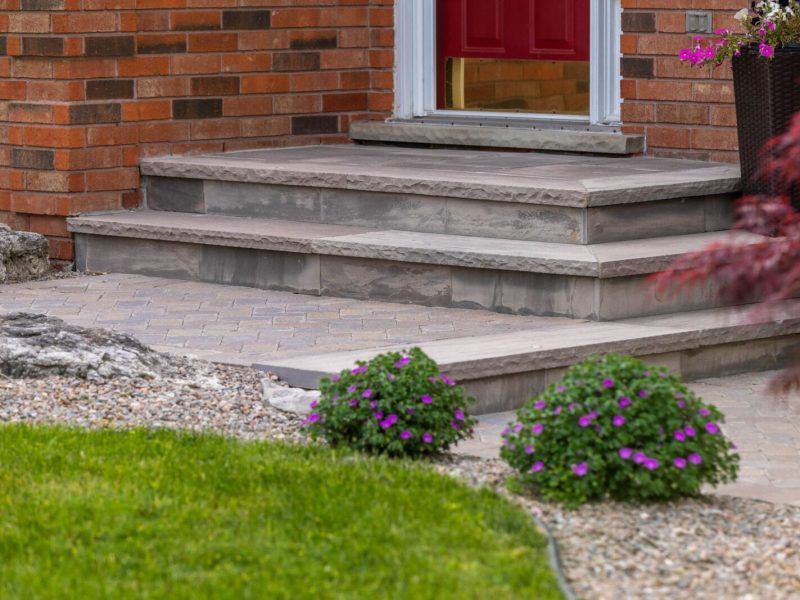 Front Entrance Landscaping Project in Flamborough, Ontario