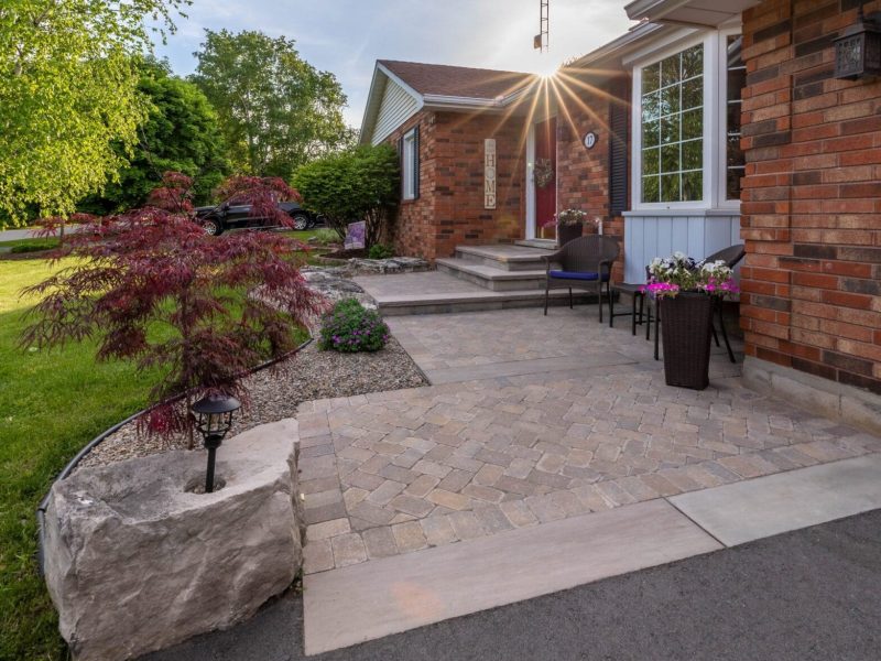 Front Entrance Landscaping Project in Flamborough, Ontario