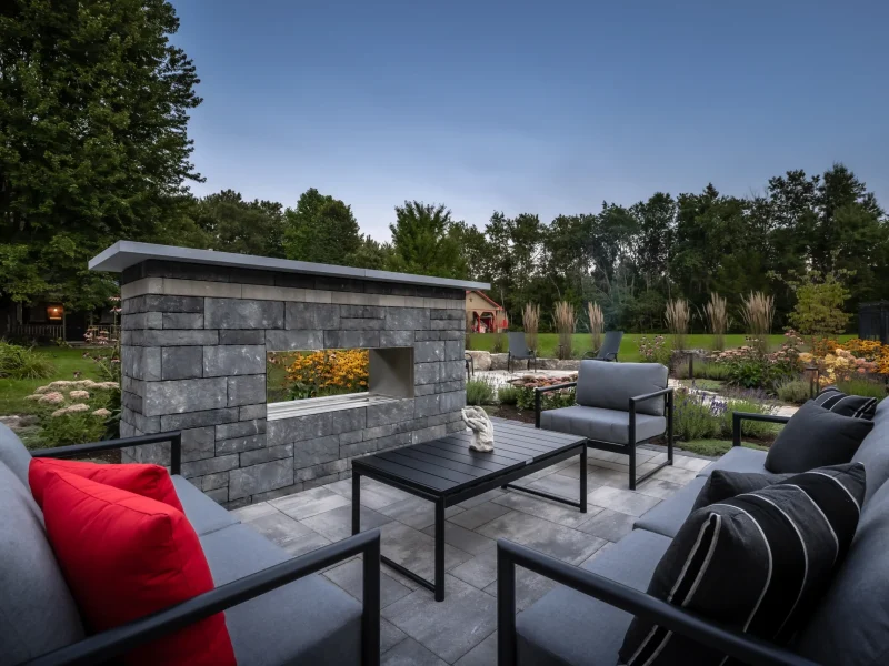 Luxury fire feature.